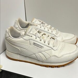 Reebok White Leather Sneakers, Ortholite 🖤